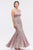 Eureka Fashion - 5030 Halter Neck Lace Trumpet Dress Bridesmaid Dresses XS / Mocha