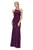 Eureka Fashion - 5030 Halter Neck Lace Trumpet Dress Bridesmaid Dresses XS / Plum