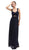Eureka Fashion - 5101 Illusion Cutout Ruched Jersey Dress Bridesmaid Dresses XS / Navy