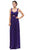 Eureka Fashion - 5101 Illusion Cutout Ruched Jersey Dress Bridesmaid Dresses XS / Purple