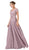 Eureka Fashion - 5909 Short Sleeve Lace Bodice Scalloped Peplum Dress Special Occasion Dress