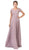 Eureka Fashion - 5909 Short Sleeve Lace Bodice Scalloped Peplum Dress Special Occasion Dress XS / Mocha
