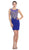 Eureka Fashion - 6002 Illusion Bateau Metallic Embroidered Dress Special Occasion Dress XS / Royal