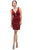 Eureka Fashion - 6020 Plunging V Neck Sheath Cocktail Dress Homecoming Dresses XS / Burgundy