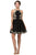 Eureka Fashion - 6026 Gold Appliqued Halter Cocktail Dress Homecoming Dresses XS / Black