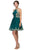 Eureka Fashion - 6026 Gold Appliqued Halter Cocktail Dress Homecoming Dresses XS / Hunter Green