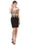 Eureka Fashion - 6032 Gold Embellished Off-Shoulder Fitted Dress Homecoming Dresses S / Black/Gold