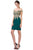 Eureka Fashion - 6032 Gold Embellished Off-Shoulder Fitted Dress Homecoming Dresses XS / H.Green/Gold