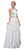 Eureka Fashion - 6036 Appliqued Halter Asymmetrical Cascade Gown Special Occasion Dress XS / Off White