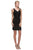 Eureka Fashion - 6040 Beaded V-Neck Cocktail Dress Homecoming Dresses XS / Black