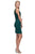 Eureka Fashion - 6040 Beaded V-Neck Cocktail Dress Homecoming Dresses XS / Hunter Green