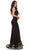 Eureka Fashion - 6090 Embroidered V-neck Stretch Satin Trumpet Dress Special Occasion Dress