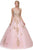 Eureka Fashion - 6900 Lace Appliqued Scoop Ballgown Quinceanera Dresses XS / Blush