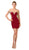 Eureka Fashion - 7016 Lace Embellished Off-Shoulder Dress Special Occasion Dress XS / Burgundy/Gold