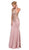 Eureka Fashion - 7033 Embroidered Appliqued Mermaid Gown Special Occasion Dress XS / Blush/Gold