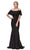 Eureka Fashion - 7113 Ruffle Paneled Off Shoulder Mermaid Gown Bridesmaid Dresses XS / Black