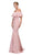 Eureka Fashion - 7113 Ruffle Paneled Off Shoulder Mermaid Gown Bridesmaid Dresses XS / Blush
