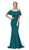 Eureka Fashion - 7113 Ruffle Paneled Off Shoulder Mermaid Gown Bridesmaid Dresses XS / Hunter Green