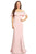 Eureka Fashion - 7333 Bejeweled Ruffle Overlay Mermaid Gown Bridesmaid Dresses XS / Dusty Pink