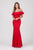 Eureka Fashion - 7333 Bejeweled Ruffle Overlay Mermaid Gown Bridesmaid Dresses XS / Red