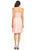 Eureka Fashion - 8222 Embroidered Illusion Halter Knee Length Dress Bridesmaid Dresses