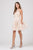 Eureka Fashion - 8222 Embroidered Illusion Halter Knee Length Dress Bridesmaid Dresses XS / Champagne