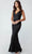 Eureka Fashion 8987 - Shimmer Jersey Sleeveless Evening Gown Special Occasion Dress XS / Black