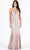 Eureka Fashion 8987 - Shimmer Jersey Sleeveless Evening Gown Special Occasion Dress XS / Champagne