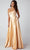 Eureka Fashion 9025 - Asymmetrical Evening Gown Special Occasion Dress XS / Champagne