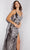 Eureka Fashion 9030 - Sleeveless V-Neck Prom Gown Prom Dresses XS / Steel Grey