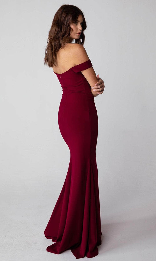 Eureka Fashion 9081 - Off-Shoulder Mermaid Evening Dress