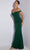 Eureka Fashion 9081 - Off-Shoulder Mermaid Evening Dress Evening Dresses XS / Hunter Green