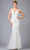 Eureka Fashion 9130 - Sleeveless Deep V-neck Bridal Dress Special Occasion Dress XS / White
