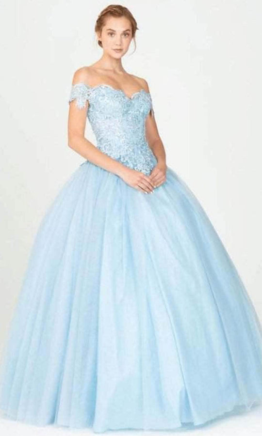 Eureka Fashion 9300 - Lace Appliqued Sweetheart Neck Ballgown