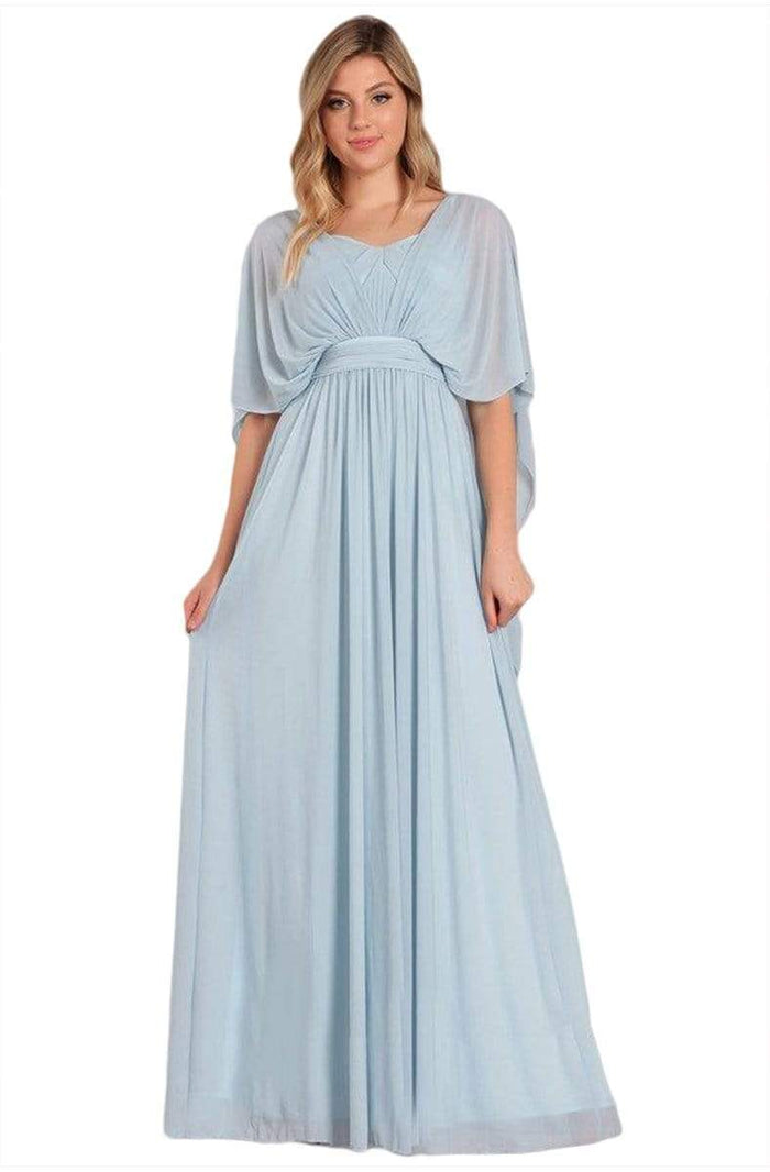 Eureka Fashion - 9440 Convertible Ruched A-line Dress Bridesmaid Dresses XS / Dusty Blue