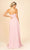 Eureka Fashion - 9611 Straight Across A-Line Dress with Slit Bridesmaid Dresses