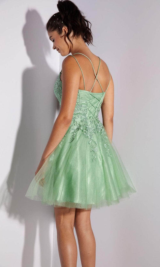 Eureka Fashion 9727 - Double Straps A-Line Cocktail Dress