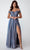 Eureka Fashion 9809 - Off-shoulder Sweetheart Evening Gown Special Occasion Dress XS / Periblue