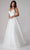 Eureka Fashion 9858 - Embroidered Sleeveless V-neck Long Gown Prom Dresses XS / Off White