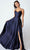 Eureka Fashion 9925 - Pleated Sleeveless Evening Gown Evening Gown XS / Navy