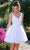 Eureka Fashion 9926 - Sleeveless Beaded Cocktail Dress Cocktail Dresses XS / White