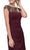 Eureka Fashion - Beaded Illusion Bateau Sheath Dress R216SC - 1 pc Red In Size XS and S Available CCSALE