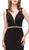 Eureka Fashion - Beaded Plunging V-neck Jersey Evening Dress Special Occasion Dress