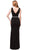 Eureka Fashion - Beaded Plunging V-neck Jersey Evening Dress Special Occasion Dress