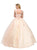 Eureka Fashion - Bejeweled Lace Illusion Bateau Evening Gown Special Occasion Dress
