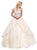Eureka Fashion - Bejeweled Lace Illusion Halter Evening Gown Special Occasion Dress XS / Lil/Champ