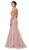Eureka Fashion Bridal - Lace Illusion Mermaid Wedding Evening Gown Special Occasion Dress