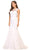 Eureka Fashion Bridal - Lace Illusion Mermaid Wedding Evening Gown Special Occasion Dress XS / Off White