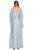 Eureka Fashion - Convertible Ruched A-line Evening Gown 9440 - 2 pc Dusty Blue In Size M and 2XL Available CCSALE