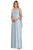 Eureka Fashion - Convertible Ruched A-line Evening Gown 9440 - 2 pc Dusty Blue In Size M and 2XL Available CCSALE